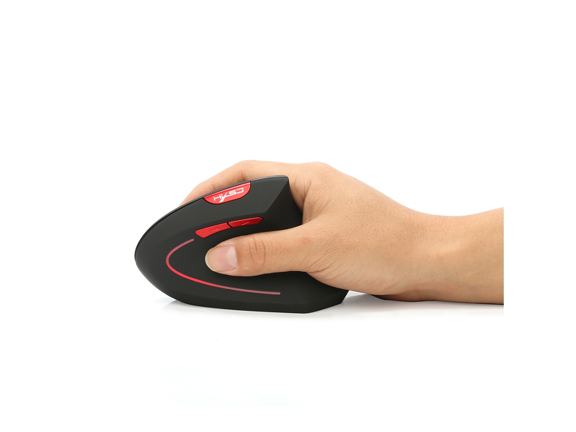 Rato Sem Fio Vertical Ergonômico Hxsj Recarregável Ajustável 2400 Dpi Para Pc Mac