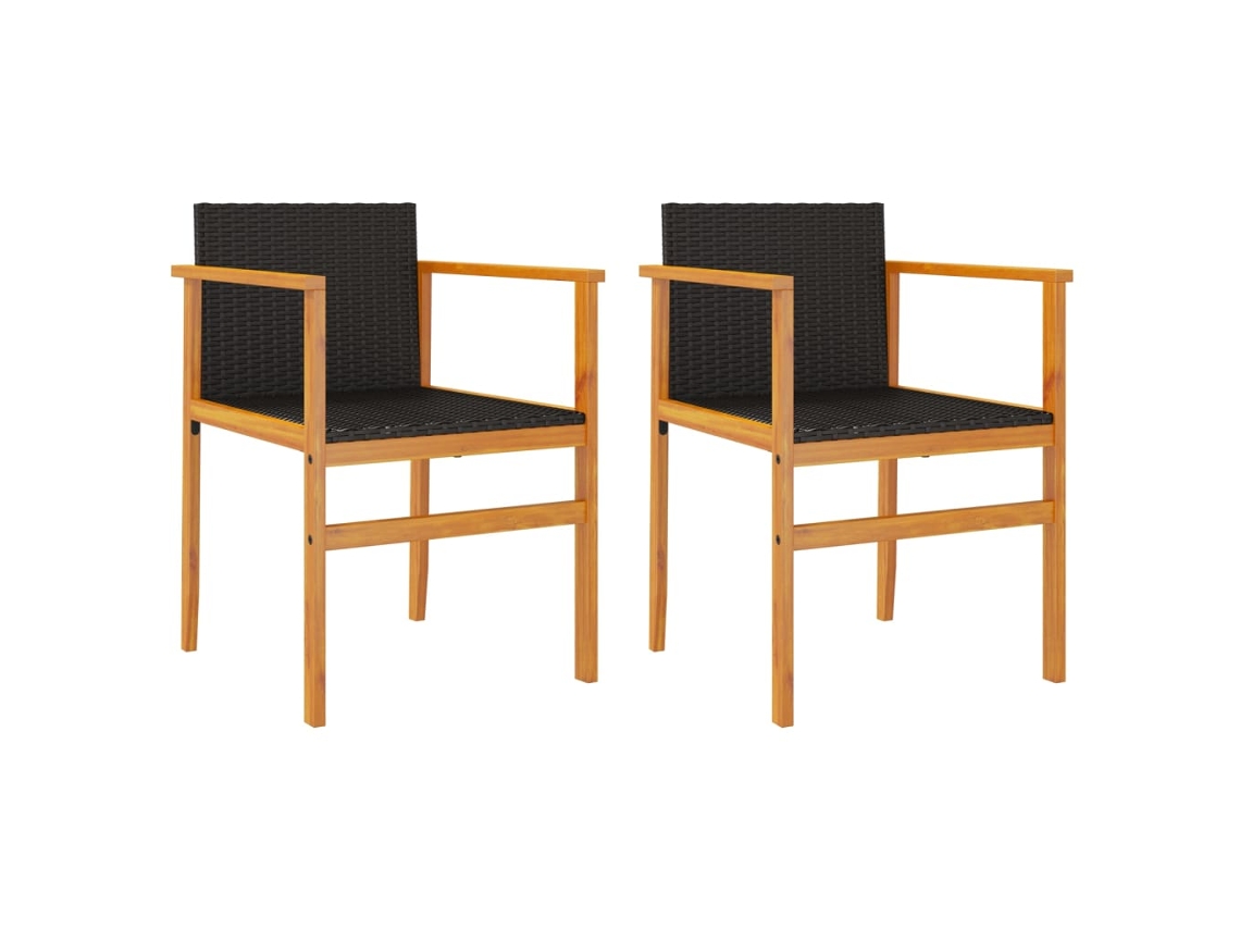 Garden Chair, Garden Chairs Vidaxl Preto Rattan / Vime (n/a)