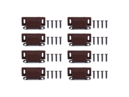 Primerox 8 Suportes Magnéticos de Aço Inoxidável para Portas de Guarda-Roupa com Fusíveis Marrom