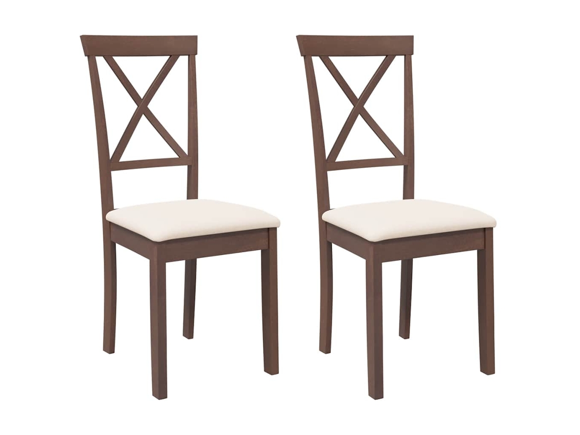 Dining Chair, Dining Chairs Vidaxl Marrom Borracha (n/a)