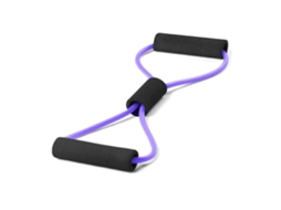 Banda De Resistência Em Forma De 8 Elastic Stretch Fitness Para Exercícios Indoors Roxa
