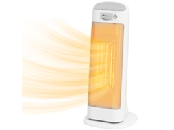 Aquecedor Elétrico De Baixo Consumo 2000w Ptc Com 4 Modos Termóstato Regulável Oscilação De 55° 20x20x49 Cm Branco