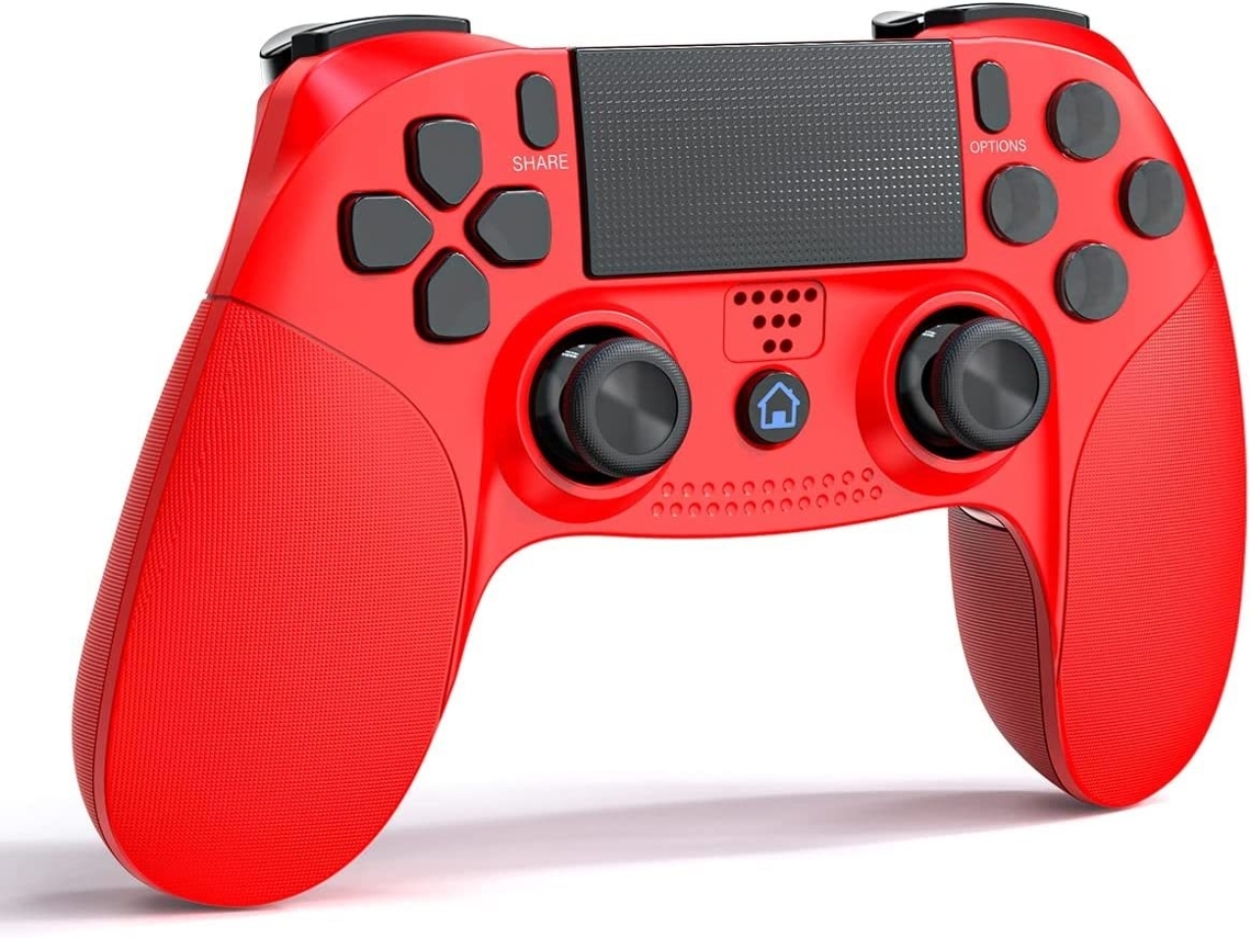 Controlador Ps4 Controlador de Jogo Sem Fio com 6 Eixos Gyro Hd Dual Vibration Led Indicador Joystick Remoto para Ps4/Pro/Slim Vermelho YIZHOOD