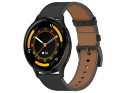 Bracelete para Garmin Venu 3 Couro Preto XIAOMOYU (22cm)