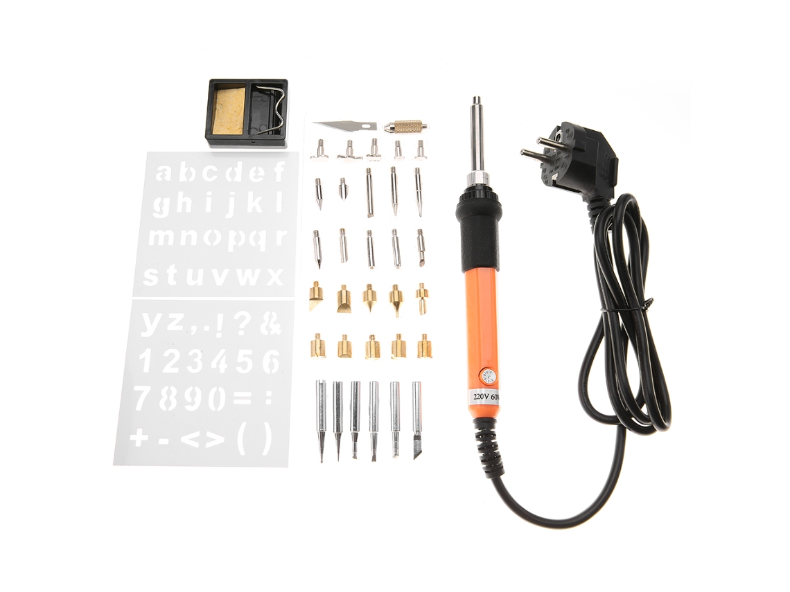 Kit De Ferramentas De Gravura Em Madeira 60w Pluma De Queimadura Para Artesanato Diy