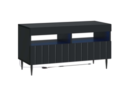 Vidaxl Gabinete De Tv Led Preto Derivados De Madeira