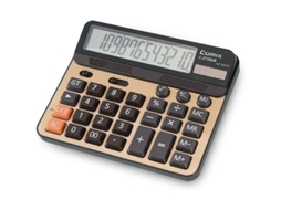 2026 calculadora de Oficina de 12 Dígitos com Tela Lcd, Teclas Grandes, Energia Dupla Solar e Bateria, Cor Ouro Champanhe