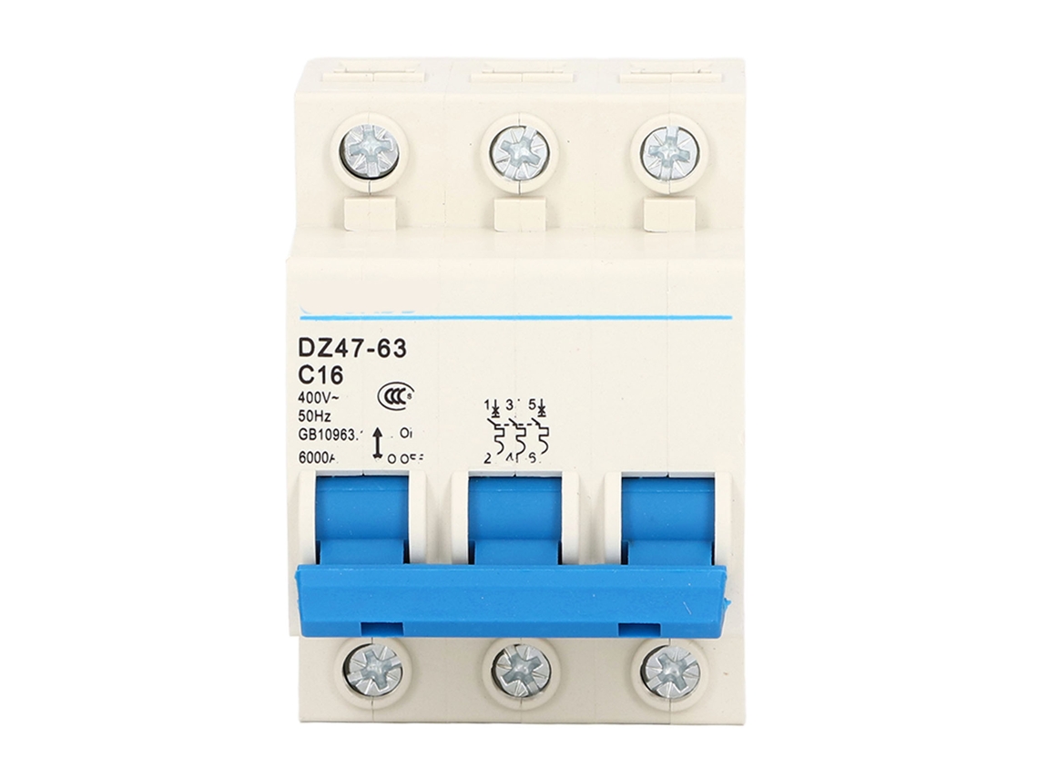 Interruptor de Circuito Residencial 3p+n com Proteção Contra Vazamentos, 400v 10a, Clips de Bloqueio Duplo S/MARCA