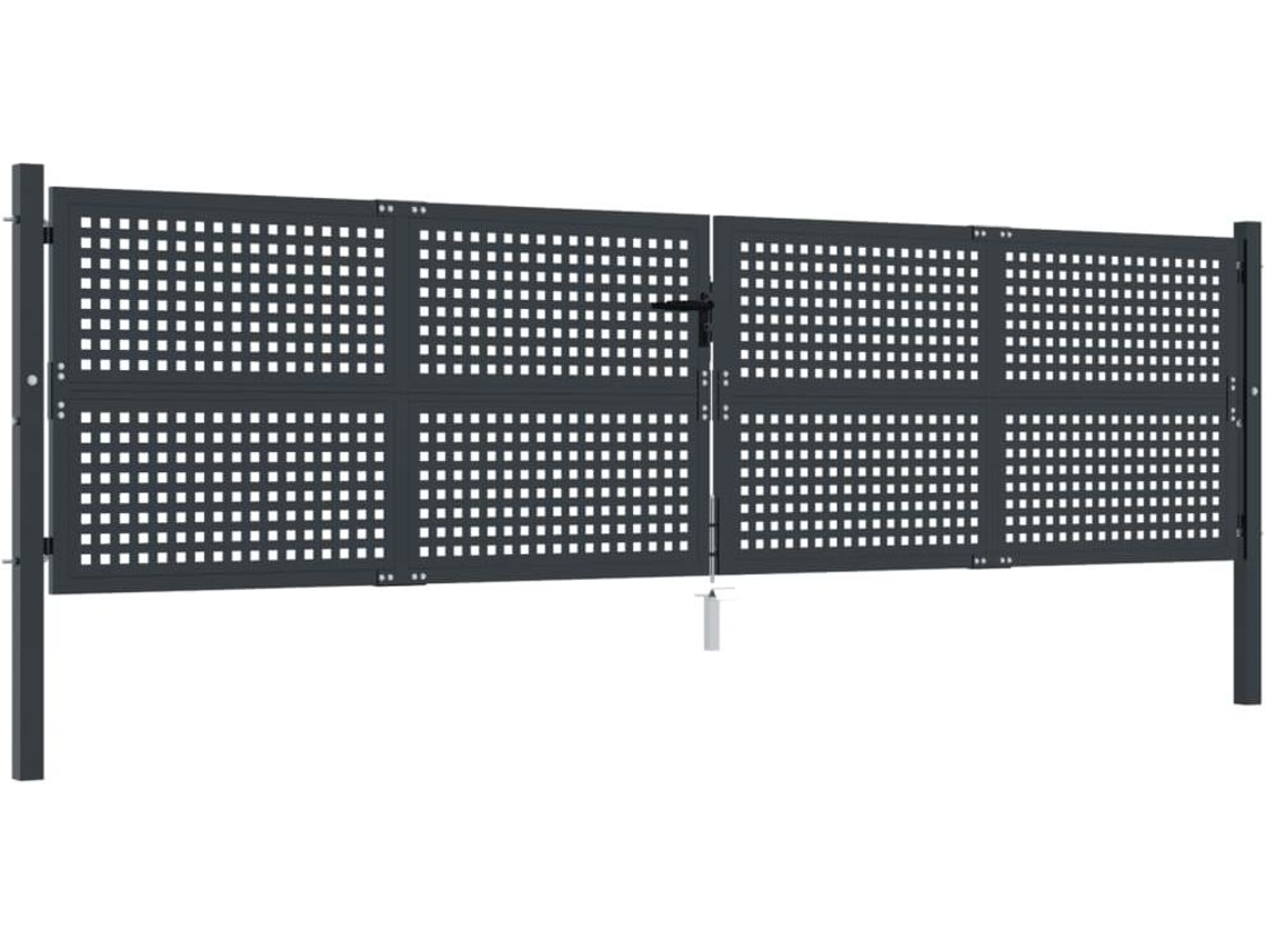 Garden Gate, Garden Gates Vidaxl Antracite Aço (400 X 75 Cm)