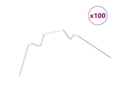 Vidaxl Clipes Para Estufa 100 Pcs Tipo W Aço Galvanizado