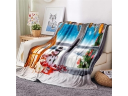 Manta de Flanela Fansu 3d Quente e Macia em Microfibra Ideal para o Inverno Perfeita Cama Ou Sofá Adequada Adu