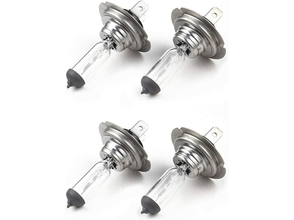 4 Lâmpadas Halógenas H7 12v 55w Para Farol De Carro Lâmpada Padrão