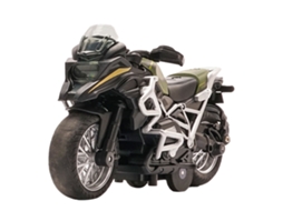 Mali brinquedo de Motocicleta 1:14 com Luz e Som Liga Plástico Puxar e Recuar para Crianças Verde