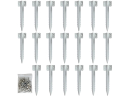 Pacote Com 10 Suportes Para Dormentes De Aço Galvanizadocanteiros Elevados Fixos Para Bordas De Jardim/entrada De Automóveis Especial Zeuxo