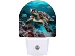 Luminária Noturna Com Sensor Em Formato De Tartaruga Marinha Quarto, Banheiro, Corredor, 1-unidade Impressa,