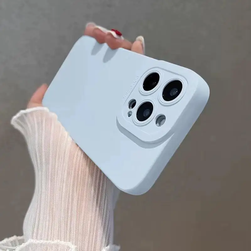 Capa De Silicone Fosco Para Iphone 14 Plus (yuanfeng Azul) Com Protetor De Câmera.