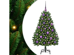 Árvore De Natal Artificial Articulada Com Base Vidaxl Verde Pvc (120 Cm)