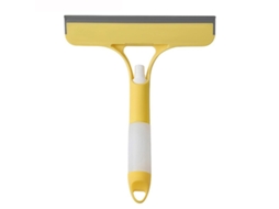 Ferramenta de limpeza de janelas 3 em 1, limpador de vidro de duas faces com spray amarelo S/MARCA
