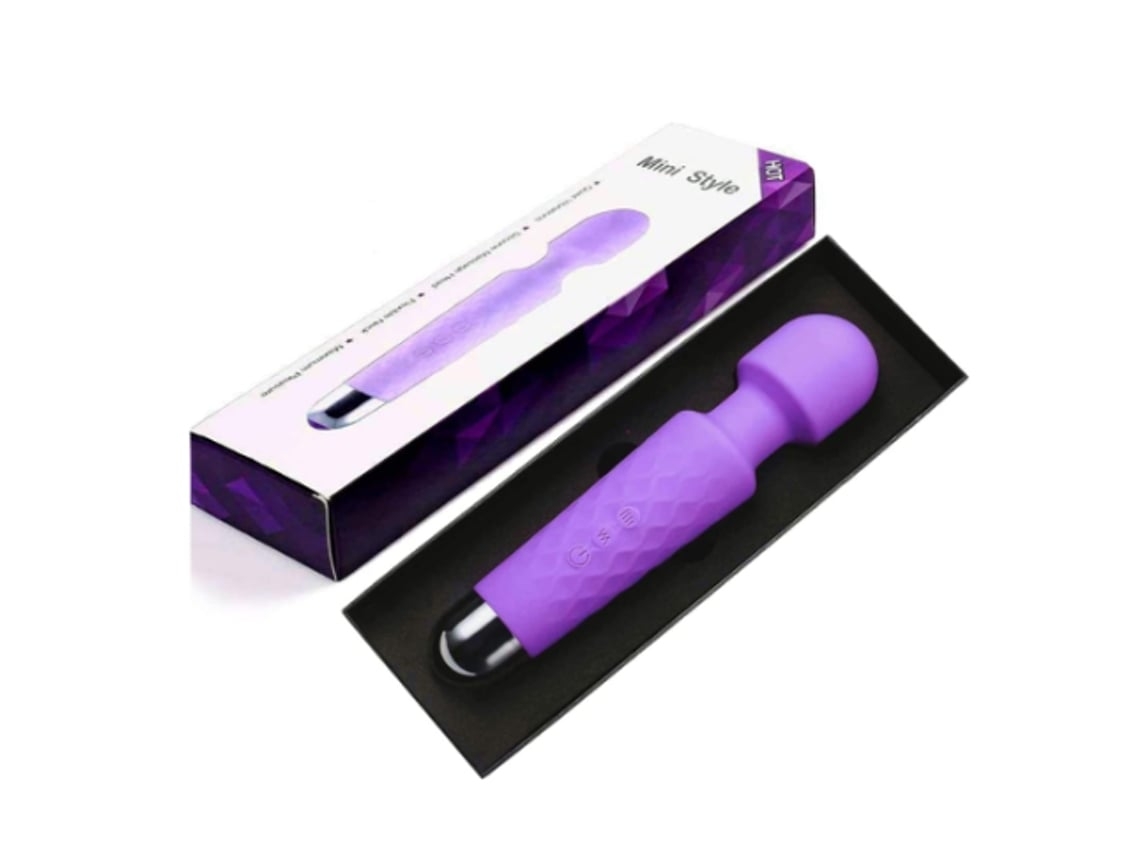 Massageador Poderoso Com 20 Modos De Vibração Mágica Whisper Silencioso Impermeável Sem Fio Roxo Yunzii