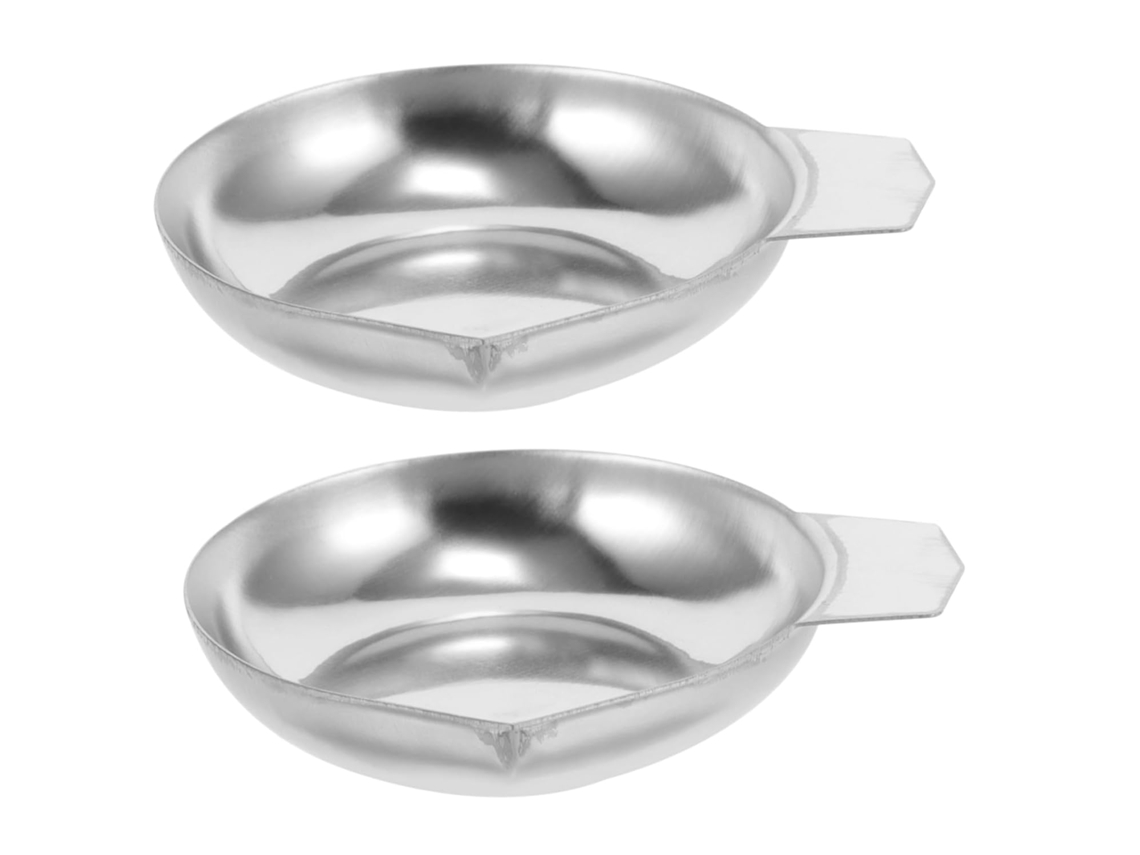 Conjunto De 2 Peças De Bandeja De Aço Inoxidável Para Balança Eletrônica, Ideal Para Pesar Gemas E P Gokoco