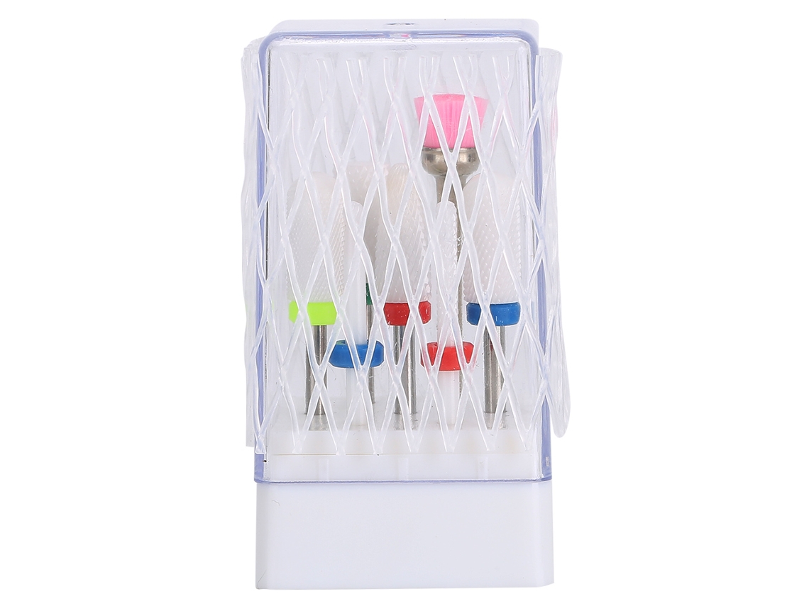 Kit De 7 Brocas Para Furadeira Elétrica De Unhas Acessório De Polidor Manicure Pedicure