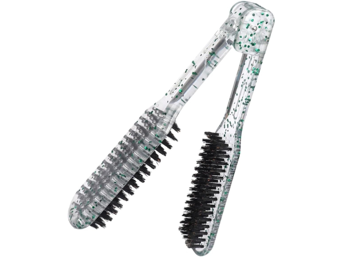 Escova alisadora de cabelo Pente Abs com cerdas Javali, ideal para modelagem e estilização.