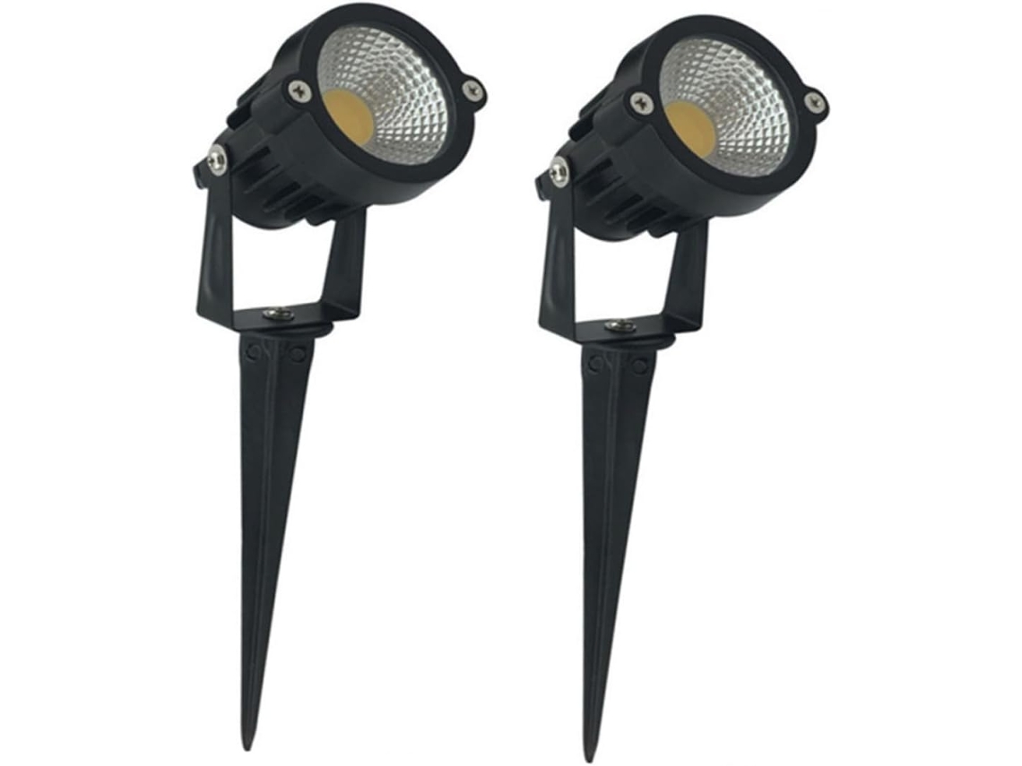 Luminária de Jardim Externa de 2 Peças com Luz Fluorescente Branca, Iluminação para Pátio e Quintal. SFUSHOS