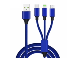 Cabo Carregamento Lightning Type-c Micro Usb Carga Rápida Dados Dispositivos Para Apple, Samsung Iphone Xs, Iphone Xs Xr Xs Max X 8 7 A*