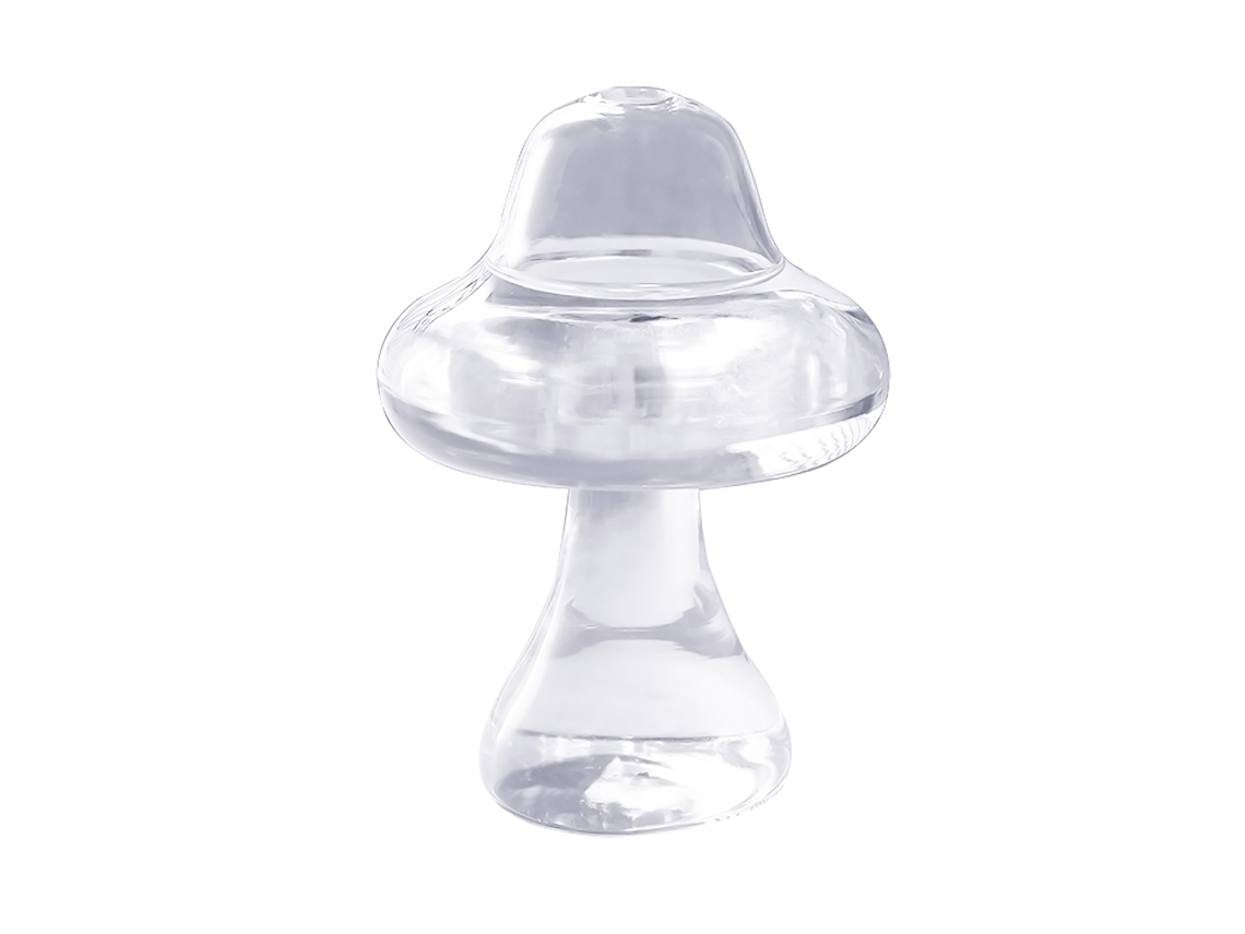 Vaso De Vidro Pequeno Forma Cogumelo Fofo Para Plantas Hidropônicas