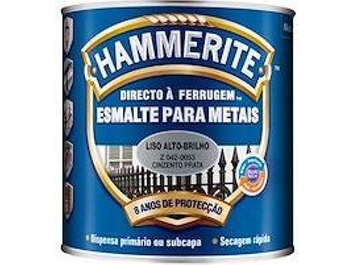Esmalte Hammerite Liso Alto-brilho - Cinza Prata 750ml