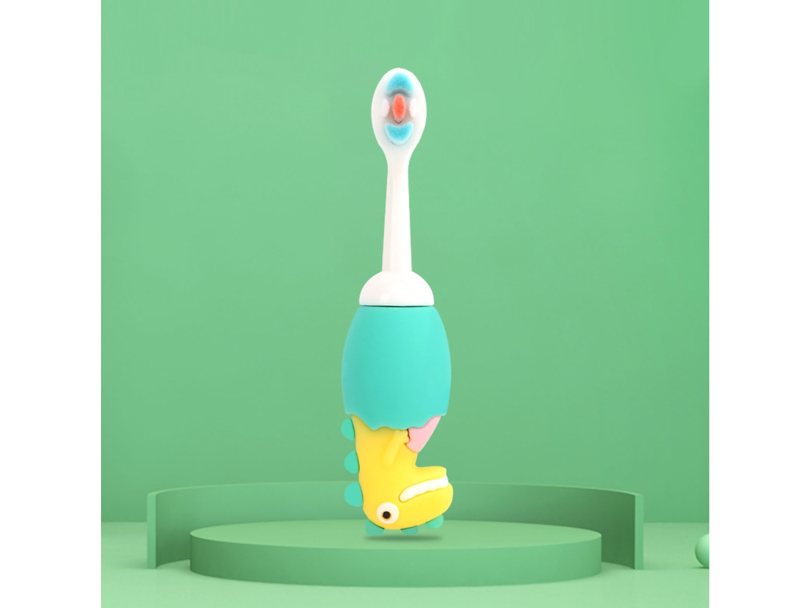 Escova De Dentes Infantil Macia Cartoon Cute Limpeza Profunda Cerdas Macias Azul Céu