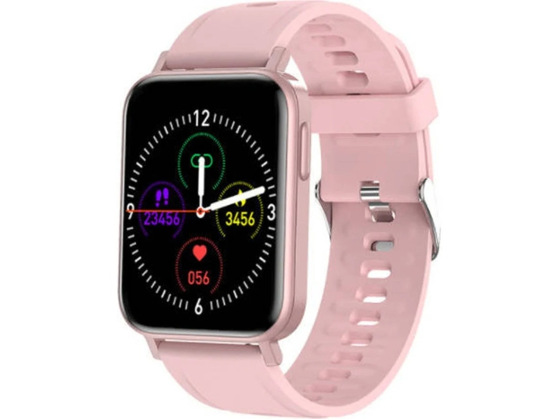 Relógio inteligente feminino masculino IP68 com pedômetro e temperatura corporal, rastreador fitness para Android iOS Bestvite (rosa)