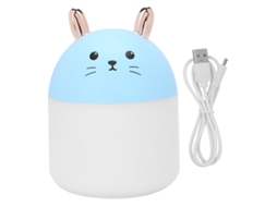 Umidificador Aromaterapia Com Luz Noturna Modelo Gato Cartoon Bivolt 250ml Material Abs