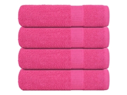 Toalhas de Banho Frogn, 4 Unidades, Rosa, 70x140 Cm, 360 G/m BRILVIBERA