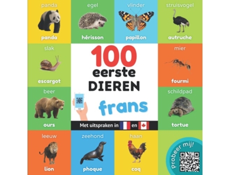 Livro 100 Eerste Dieren In Het Frans De Yukismart (holandês)