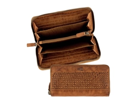 Carteira Fólio de Mulher CAMEL ACTIVE Fecho Wave Conhaque