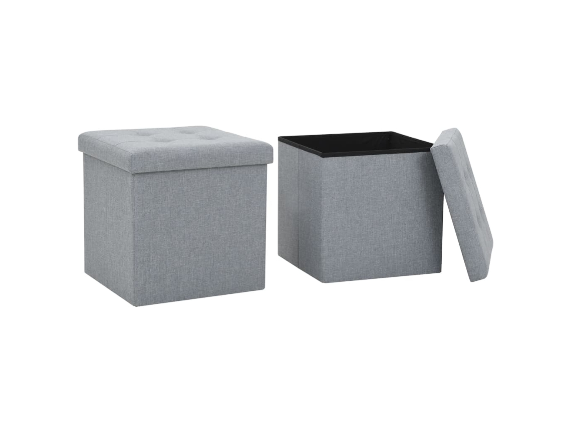 Storage Stool, Storage Stools Vidaxl Cinzeto Tecido (n/a)