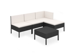 Garden Lounge Set, Garden Lounge Sets Vidaxl Preto Rattan / Vime (n/a)