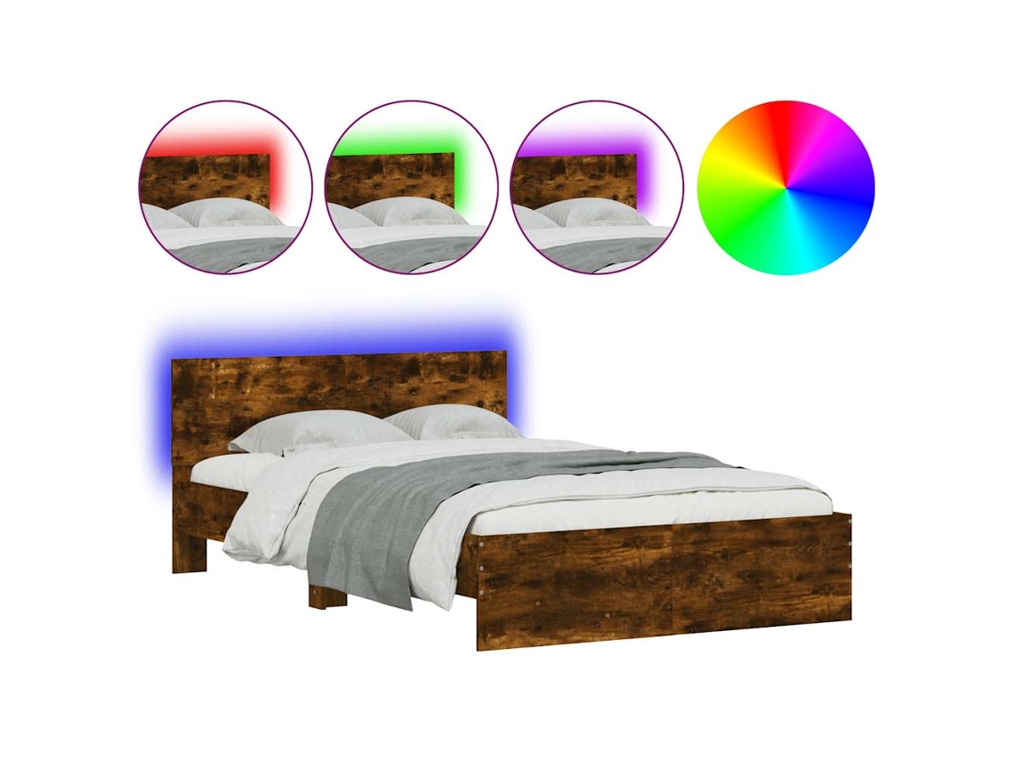 Bed Frame, Bed Frames Vidaxl Marrom Madeira Processada (120 X 190 Cm)