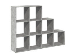Estante Divisória 3 Níveis Derivados de Madeira Cinza Cimento MAISON EXCLUSIVE (99x29x99 cm)