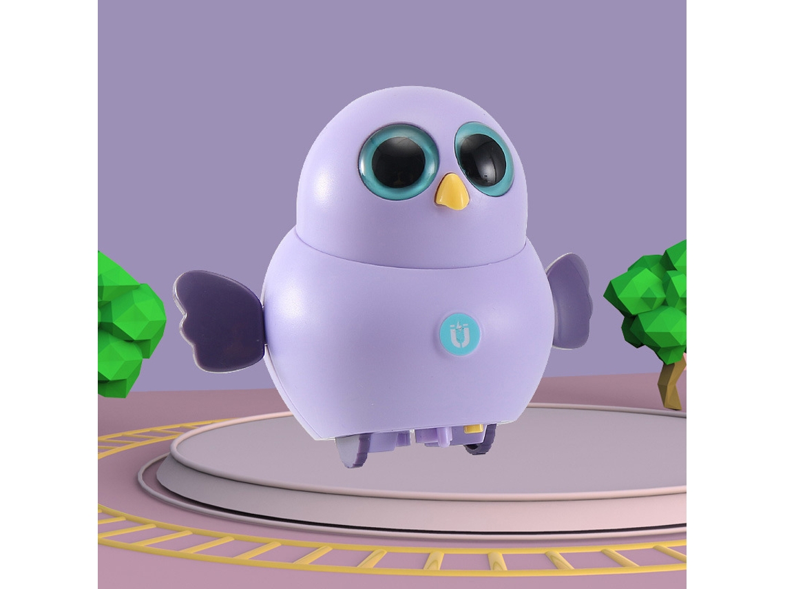 Mali brinquedo Elétrico Animal Magnetico Andador Coruja Roxa para Crianças Swing Squad