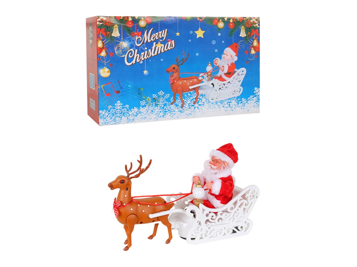 Laxiscreed Boneco De Natal Elétrico De Escalada Com Papai Noel - Sem Baterias Incluídas