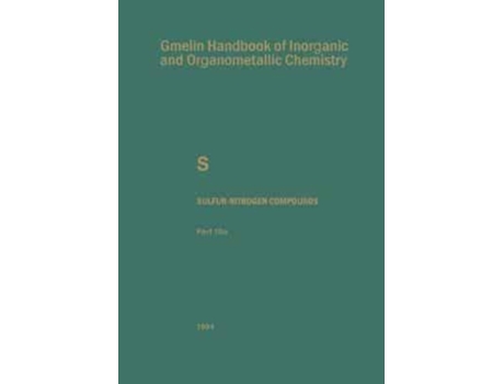 Livro SulfurNitrogen Compounds de Fachmann HansJurgen Fachmann (Inglês)