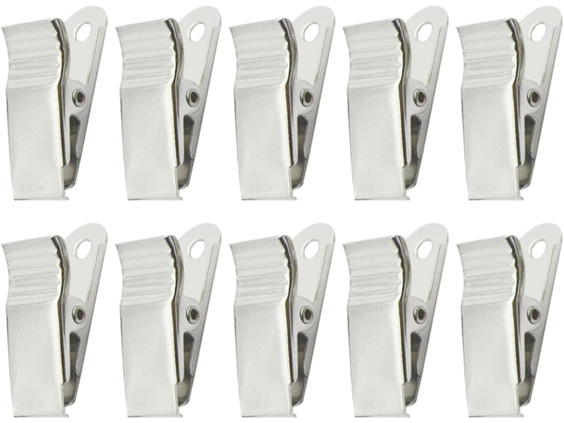100 Peças De Presilhas Metal Prateado Para Crachás