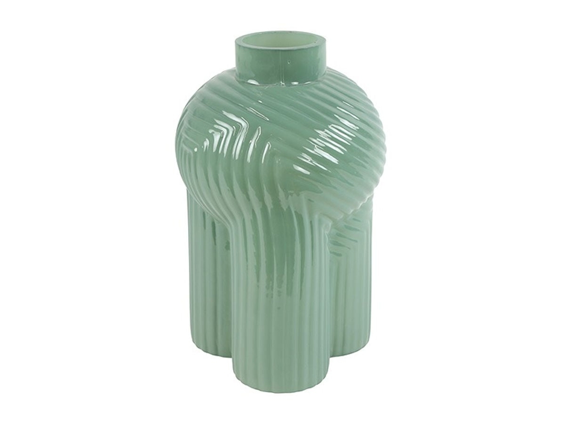 Vaso Countryfield De Vidro Verde Moderno Para Decoração De Flores, 30 Cm.