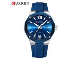 Relógio Casual Masculino MDUG com Pulseira de Couro Verde, Cronógrafo e Data