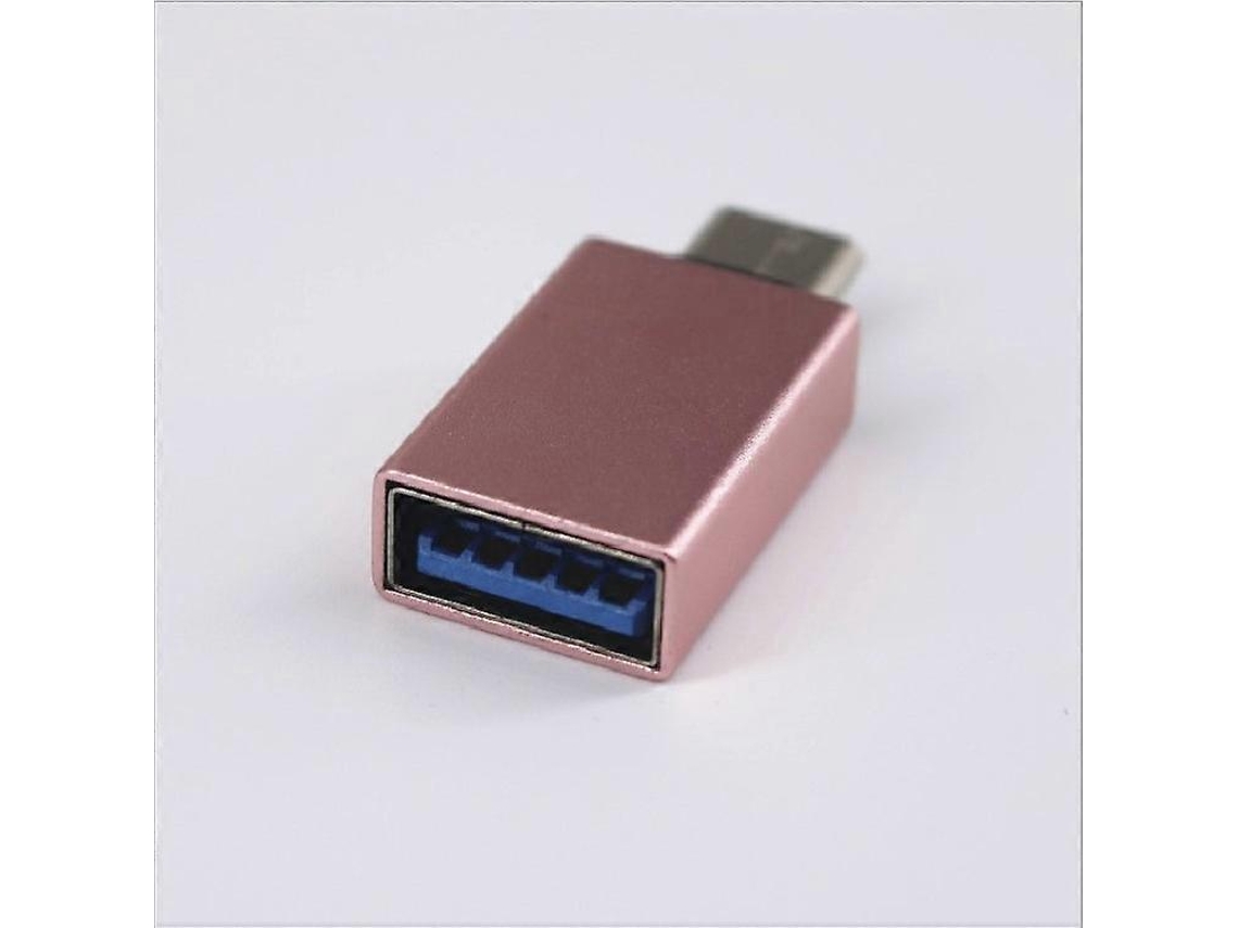 Adaptador De Liga De Alumínio Tipo C Macho Para Usb 3.0 Fêmea, Leitor De Cartão U Disk Para Celular, Carregamento Otg, Rosa, Paco