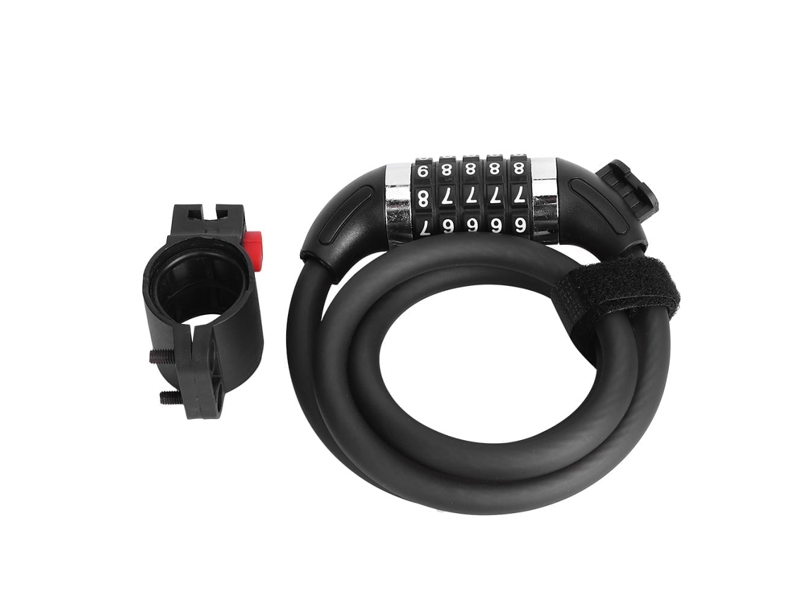 Cadeado antifurto AQUAFORGE, 2m, combinação numérica, scooter, motocicleta, capacete e segurança diária
