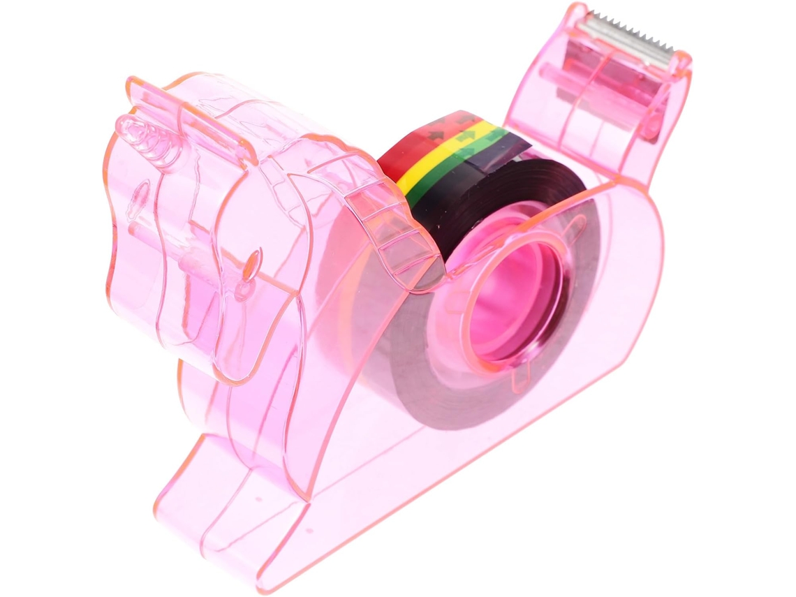 Conjunto de 1 cortador de adesivo portátil em plástico durável com design elegante, dispensador prático para