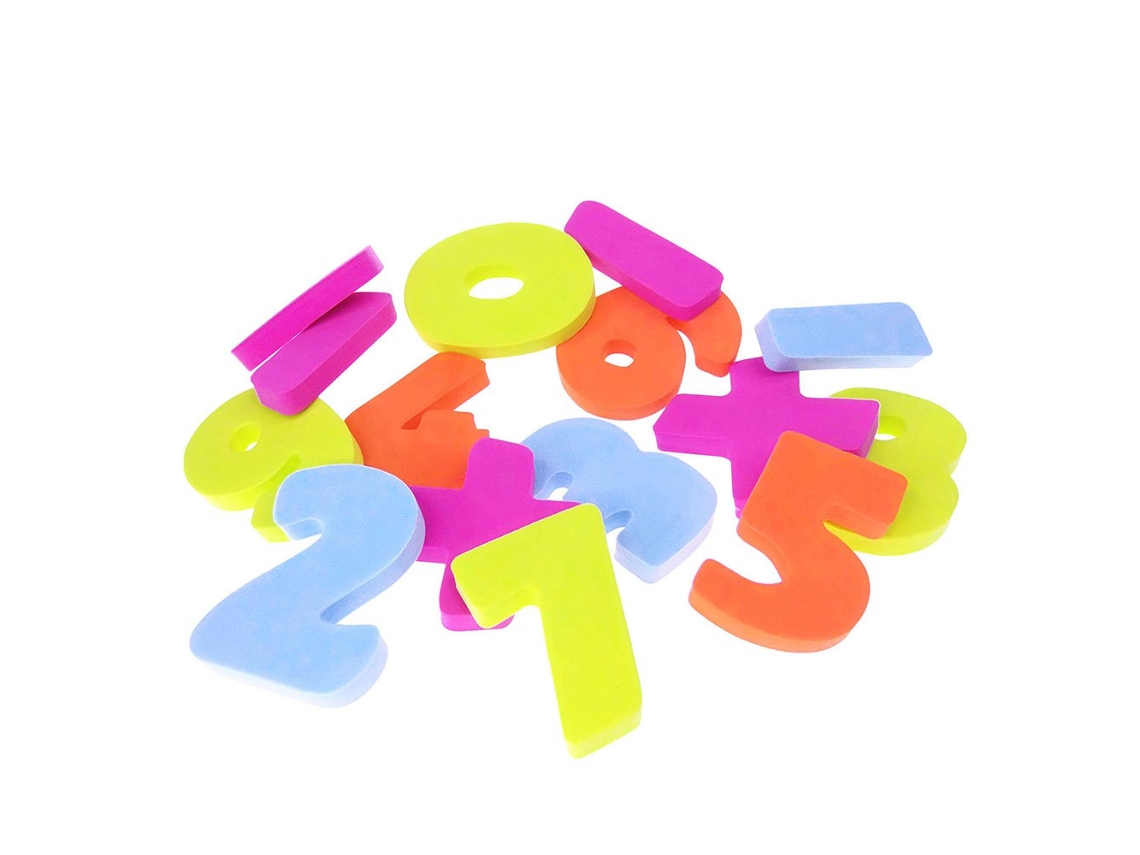 Brinquedos De Banho OLMITOS Bonecos de eva numbers escabbo